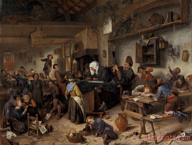 A School for Boys And Girls painting - Jan Steen A School for Boys And Girls Art Print