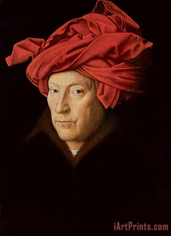 Jan Van Eyck Portrait of a Man Art Painting
