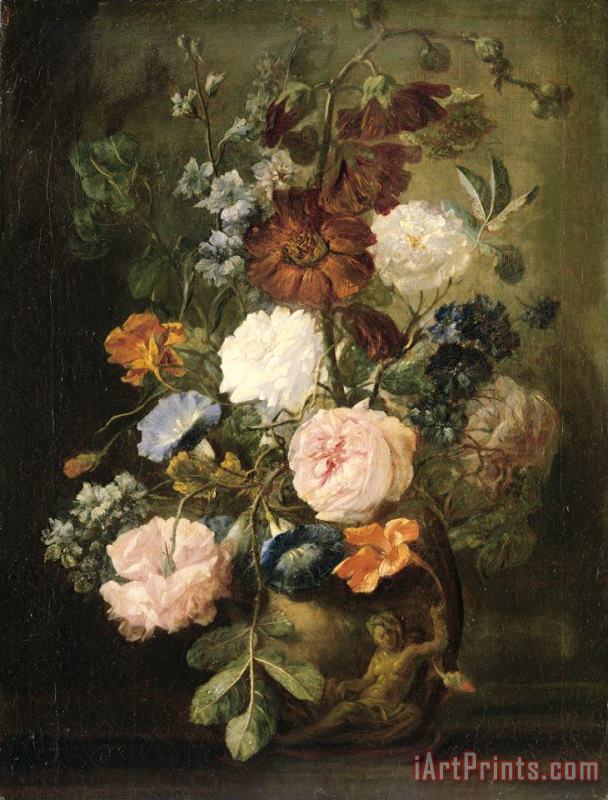 Jan Van Huysum Vase of Flowers Art Painting