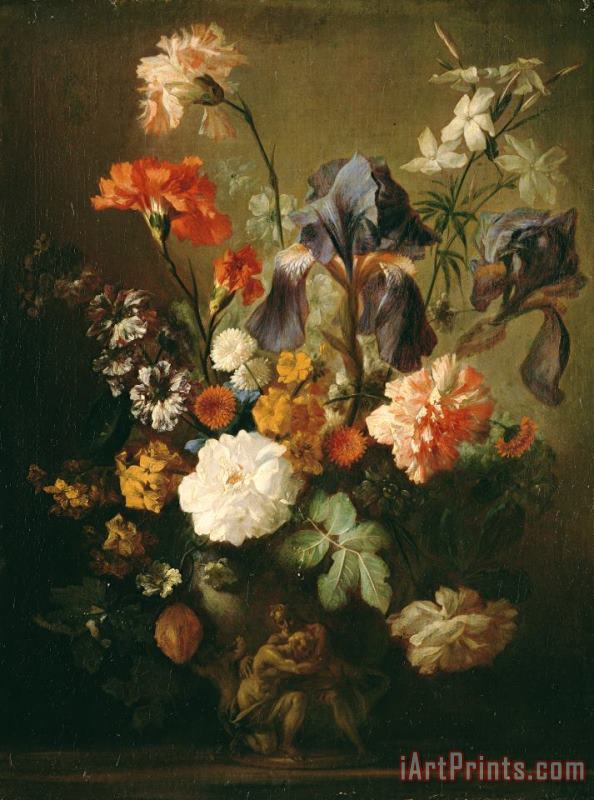 Vase of Flowers painting - Jan Van Huysum Vase of Flowers Art Print