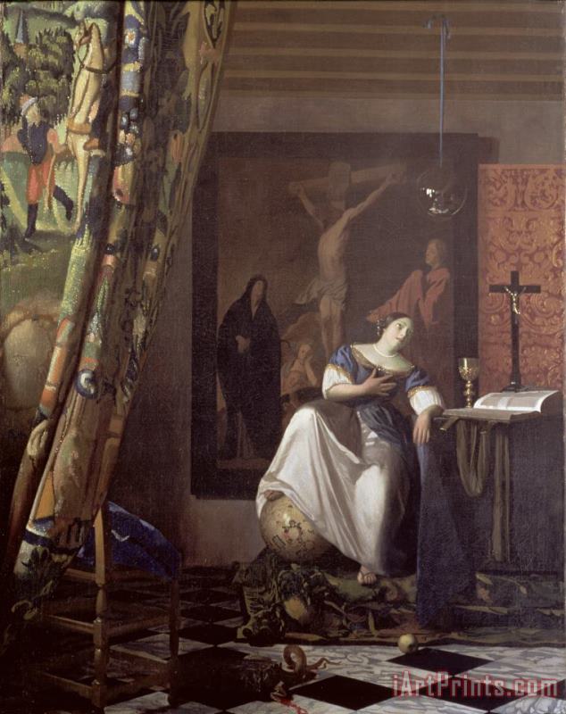 Allegory of the Faith painting - Jan Vermeer Allegory of the Faith Art Print