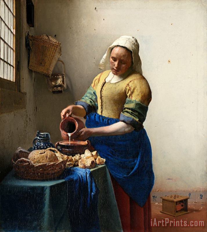 Jan Vermeer Het Melkmeisje Art Painting