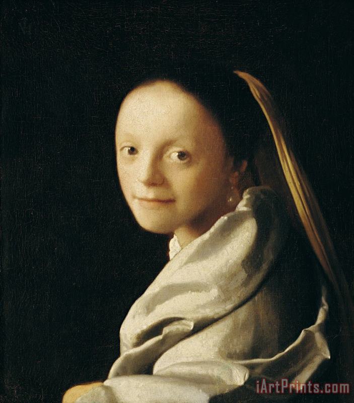 Jan Vermeer Portrait of a Young Woman Art Painting