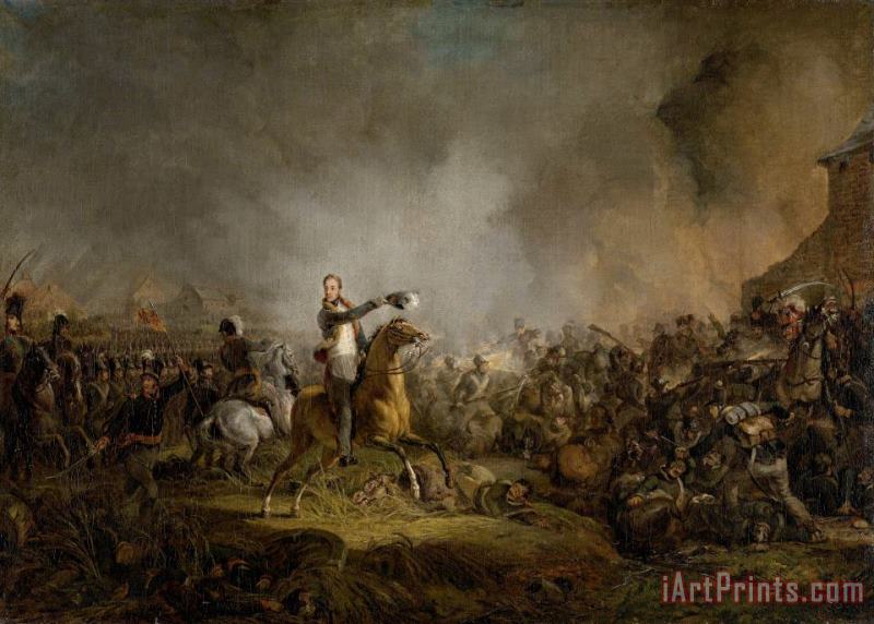 Jan Willem Pieneman The Prince of Orange at Quatre Bras, 16 June 1815 Art Painting