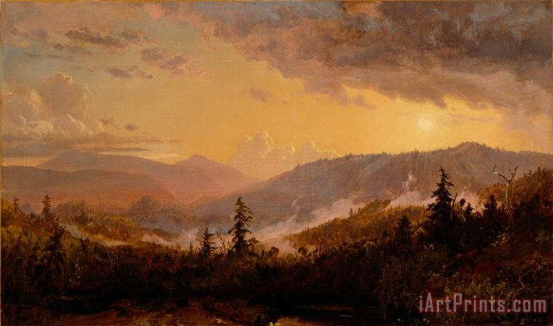 Sunset after a Storm in the Catskill Mountains painting - Jasper Francis Cropsey Sunset after a Storm in the Catskill Mountains Art Print