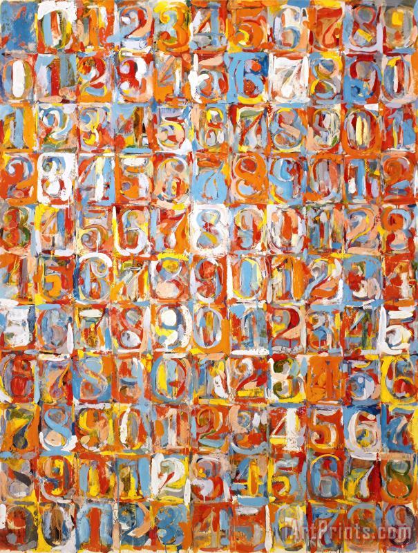 jasper johns Numbers in Color Art Painting