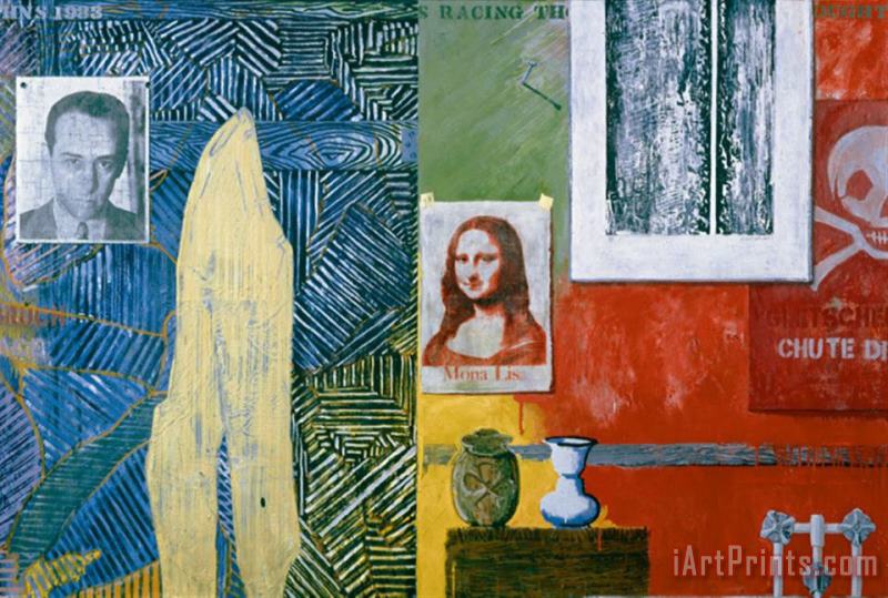 Racing Thoughts 1983 painting - jasper johns Racing Thoughts 1983 Art Print