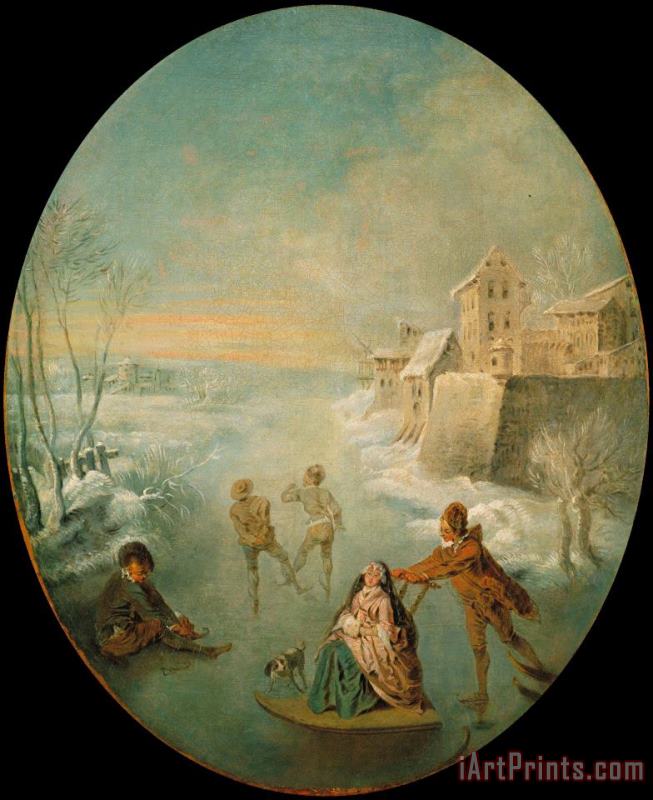 Winter painting - Jean-Baptiste Pater Winter Art Print