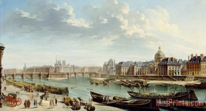 Jean-Baptiste Raguenet A View of Paris with The Ile De La Cite Art Print