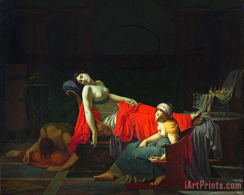 Death of Cleopatra painting - Jean-Baptiste Regnault Death of Cleopatra Art Print