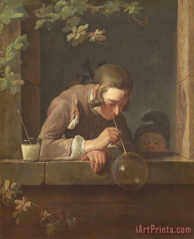 Jean-Baptiste Simeon Chardin Soap Bubbles Art Painting