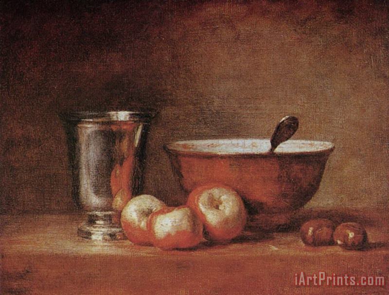 The Silver Cup painting - Jean-Baptiste Simeon Chardin The Silver Cup Art Print