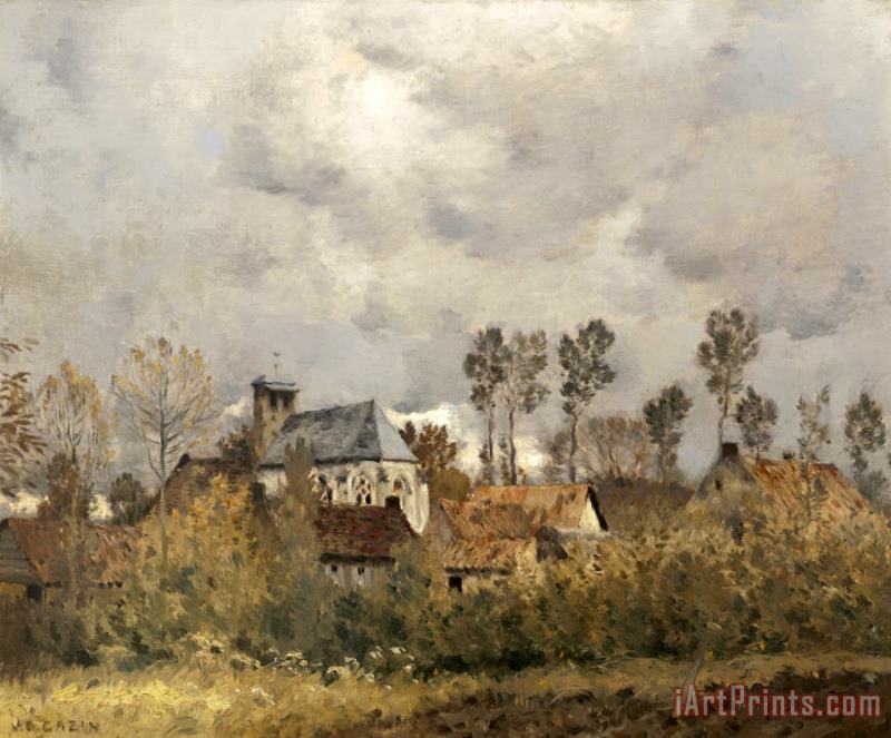 Jean-Charles Cazin Normandy Village Art Painting