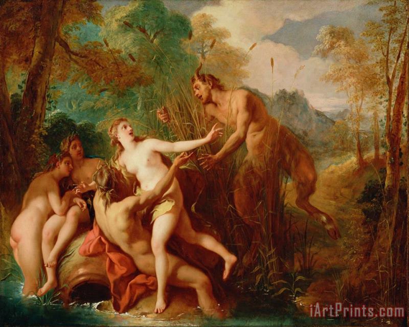 Jean-Franco de Troy Pan And Syrinx Art Painting