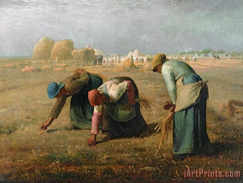 The Gleaners painting - Jean-Francois Millet The Gleaners Art Print