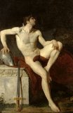 Jean-Germain Drouais - Seated Gladiator painting