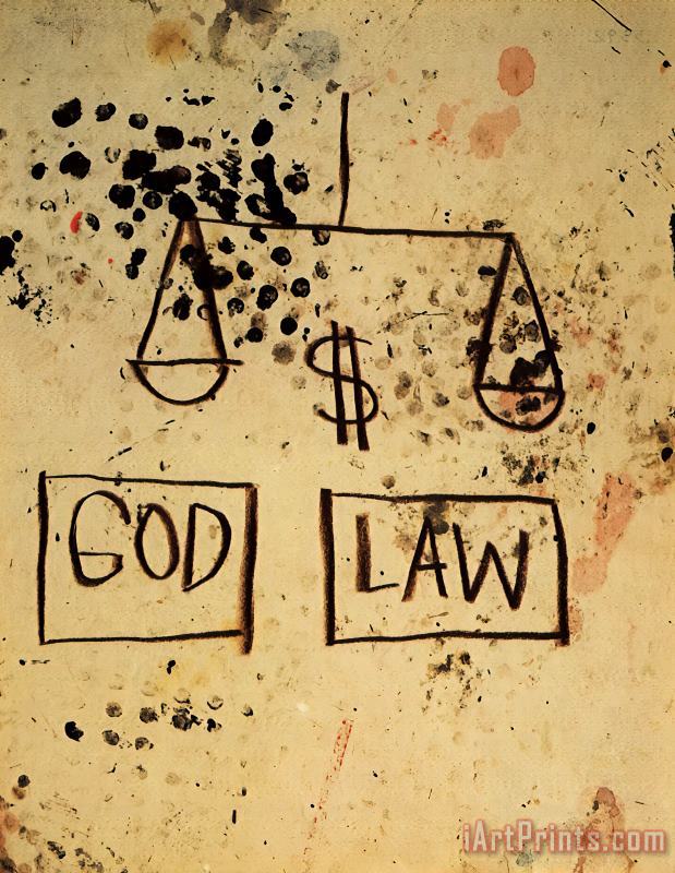 Jean-michel Basquiat God Law Art Painting