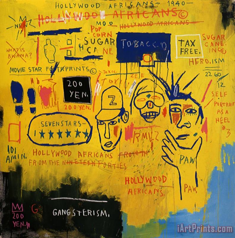 Jean-michel Basquiat Hollywood Africans Art Painting