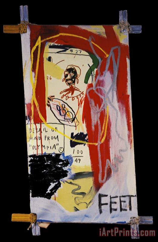 Maid From Olympia painting - Jean-michel Basquiat Maid From Olympia Art Print