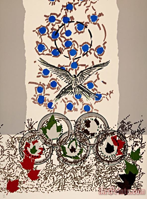 Jean-paul Riopelle Dove, From Official Arts Portfolio of The Xxivth Olympiad, Seoul, Korea, 1988 Art Painting
