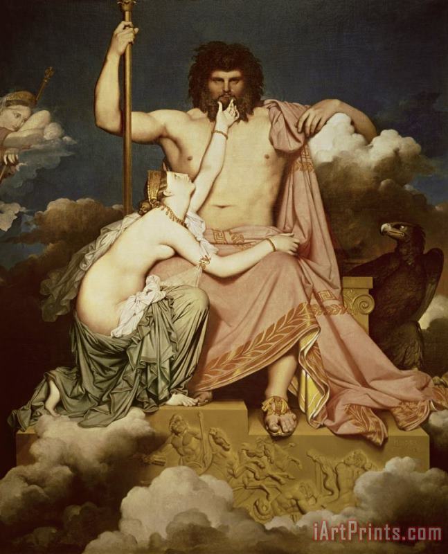 Jean Auguste Dominique Ingres Jupiter And Thetis Art Print