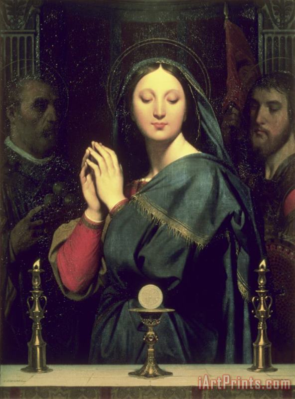 The Virgin with The Host painting - Jean Auguste Dominique Ingres The Virgin with The Host Art Print