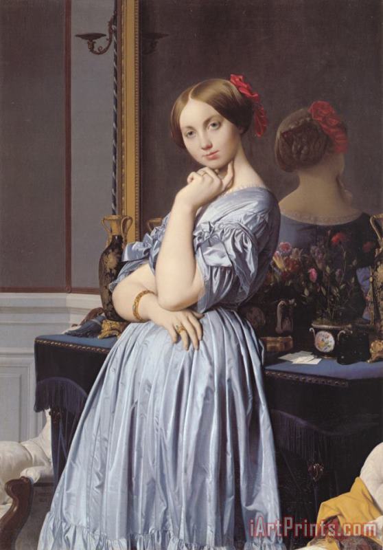 Jean Auguste Dominique Ingres Vicomtess Othenin D'haussonville, Nee Louisealbertine De Broglie Art Painting