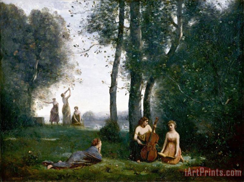 Jean Baptiste Camille Corot Le Concert Champetre Art Print