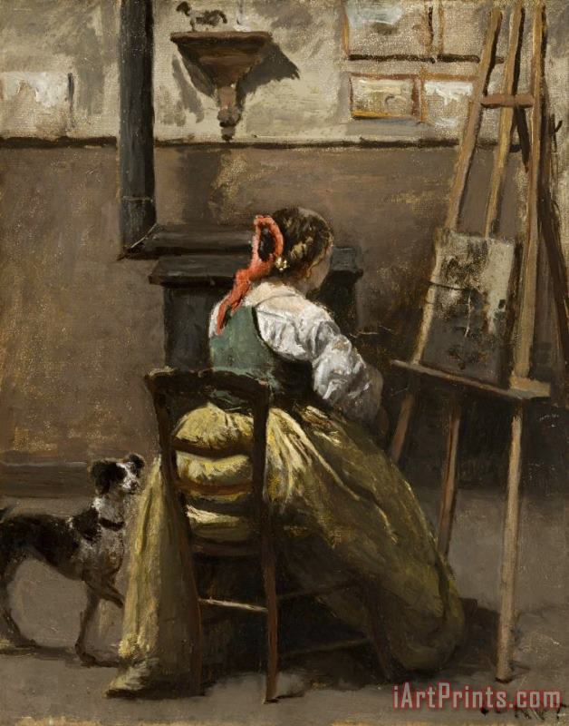 The Artist's Studio painting - Jean Baptiste Camille Corot The Artist's Studio Art Print