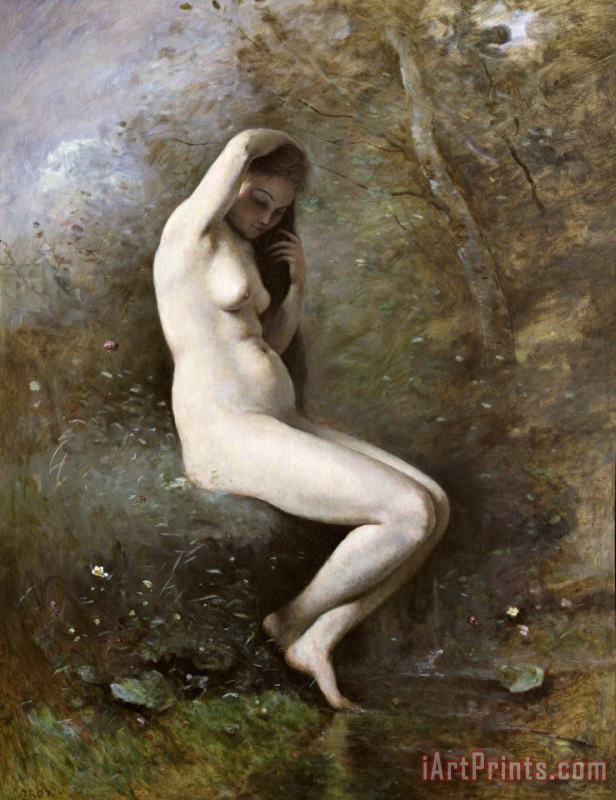Venus Bathing painting - Jean Baptiste Camille Corot Venus Bathing Art Print