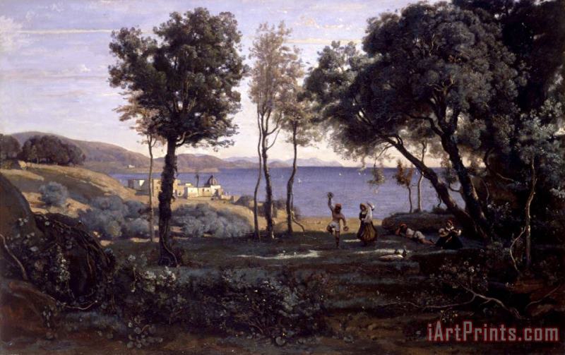 Jean Baptiste Camille Corot View Near Naples Art Painting