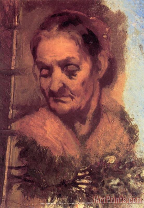 Jean Baptiste Carpeaux Portrait of an Old Woman Art Print