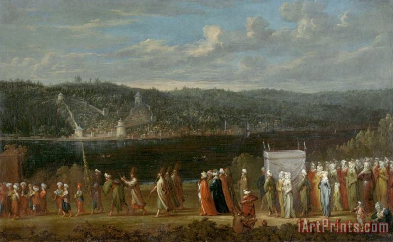 Jean Baptiste Vanmour Wedding Procession on The Bosphorus Art Print