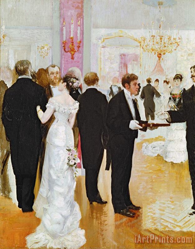 Jean Beraud The Wedding Reception Art Painting