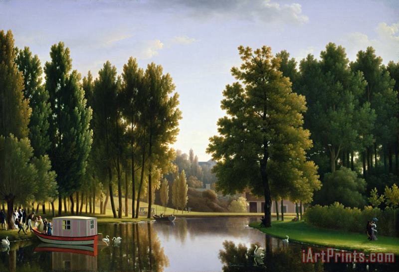 The Park at Mortefontaine painting - Jean Bidauld The Park at Mortefontaine Art Print