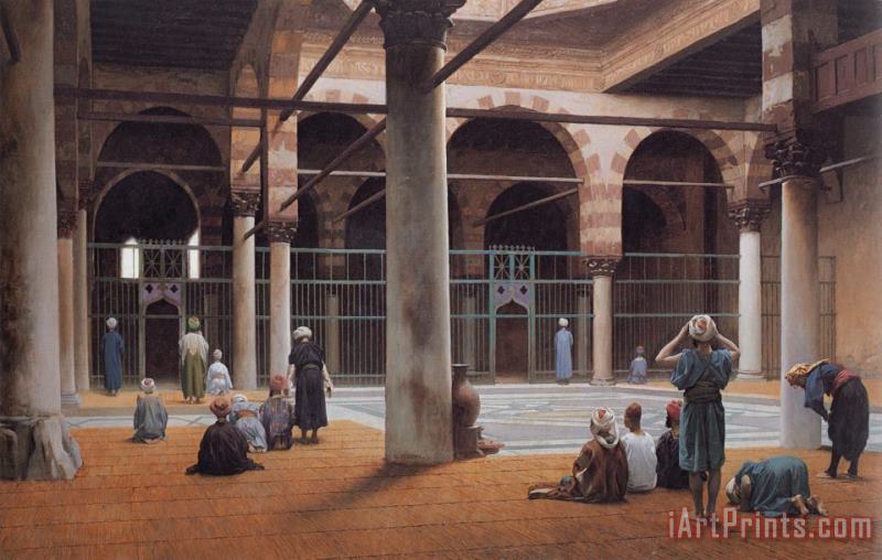 Jean Leon Gerome Interior of a Mosque Art Painting