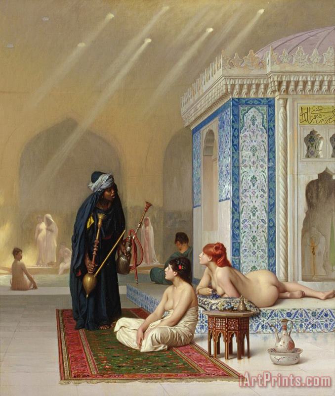 Pool in a Harem painting - Jean Leon Gerome Pool in a Harem Art Print