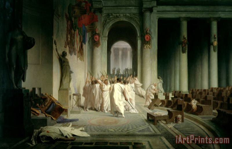 Jean Leon Gerome The Death of Caesar Art Print