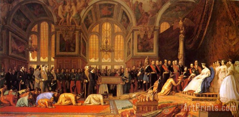 The Reception of The Siamese Ambassadors at Fontainebleau painting - Jean Leon Gerome The Reception of The Siamese Ambassadors at Fontainebleau Art Print