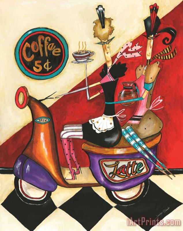 Jennifer Garant Coffee 5 Cents Art Painting