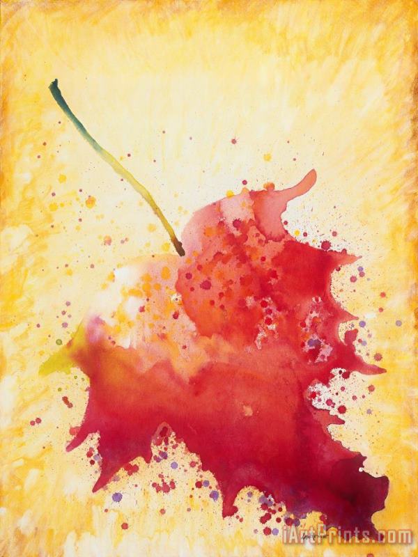 Red Leaf painting - Jerome Lawrence Red Leaf Art Print