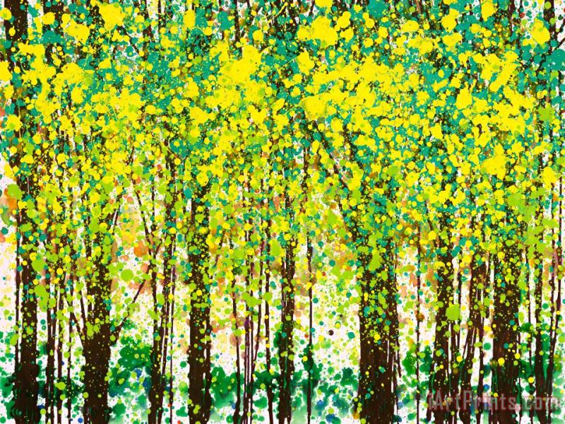 Jerome Lawrence Trees at Twilight III Art Painting