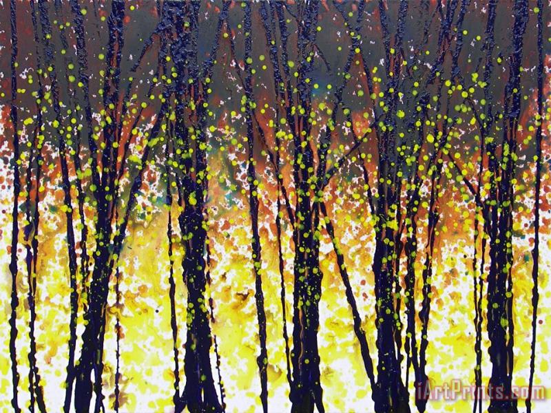 Trees at Twilight VIII painting - Jerome Lawrence Trees at Twilight VIII Art Print