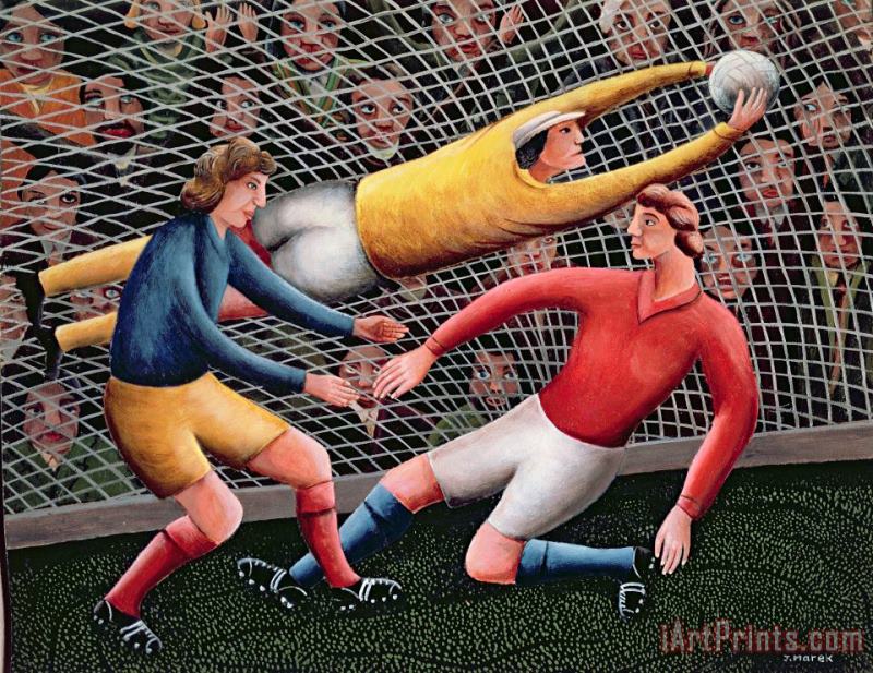 It's A Great Save painting - Jerzy Marek It's A Great Save Art Print