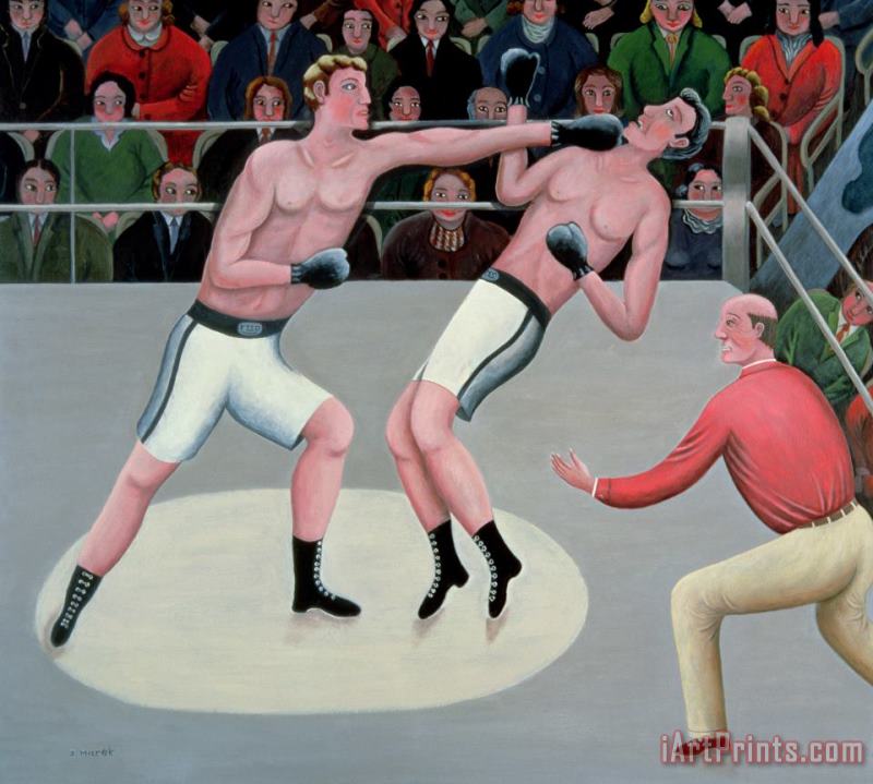 Knock Out painting - Jerzy Marek Knock Out Art Print