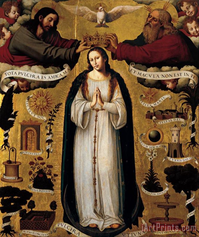 The Immaculate Conception painting - Joan de Joanes The Immaculate Conception Art Print