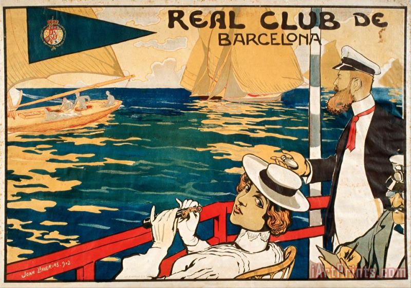 Real Club De Barcelona painting - Joan Llaverias Real Club De Barcelona Art Print