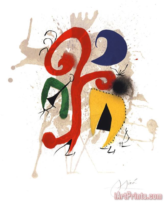 Abstract painting - Joan Miro Abstract Art Print
