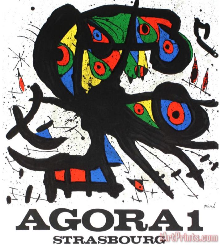 Joan Miro Agora1 Strasbourg 1971 Art Painting