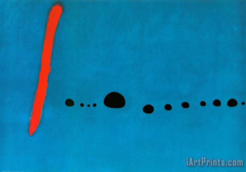 Bleu II painting - Joan Miro Bleu II Art Print
